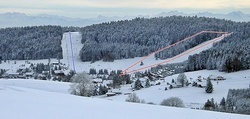 Skihang Herrischried mit eingezeichneten Pisten Skihang Herrischried mit eingezeichneten Pisten
